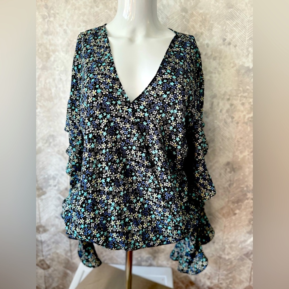 Faux wrap blouse